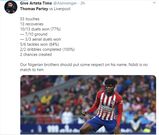 Fans heap praise on Thomas Partey