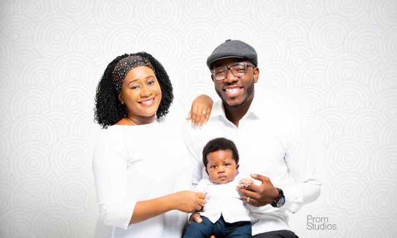 Eba, wife and son