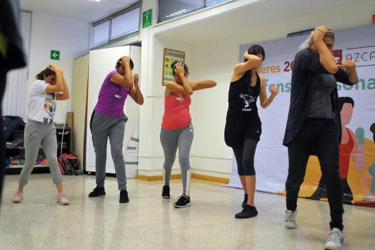 A group of young women attend a self-defense class in Mexico City's Azcapotzalco neighborhood -- the government offers the training to help combat the country's epidemic of violence against women