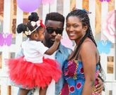 Sarkodie with wife Tracy Sarkcess and their daughter Titi Sarckcess