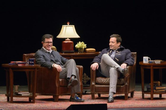 Late-night hosts such as Stephen Colbert and Jimmy Fallon have taken to broadcasting from their homes due to the coronavirus lockdown