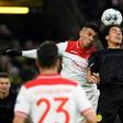 Midfielder Axel Witsel (R) helped Borussia Dortmund to a 5-0 win over Fortuna Duesseldorf on Saturday