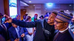 Anthony Joshua meets President Buhari