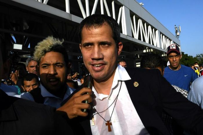 Venezuelan opposition leader and self-proclaimed acting president Juan Guaido returned to Caracas after a trip aboard to drum up support from foreign governments