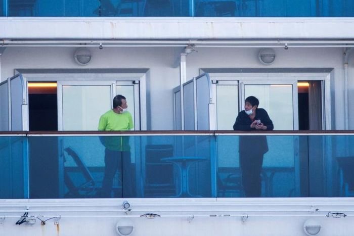 Passengers are asked to keep their distance from each other