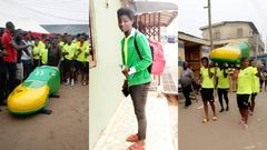 Photos: Sea Lions Ladies midfielder Berekisu Tejani laid to rest in boot-shaped coffin