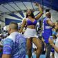 Bianca Monteiro spends much of the year preparing for her role as queen of Portela, a traditional Brazilian carnival school; she is seen here during a rehearsal on January 30, 2020 in Rio de Janeiro