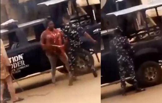 Nigerian police flog poor woman in public so mercilessly that IGP could not believe his eyes (video)