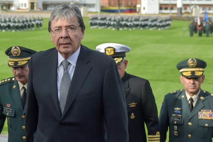 Defense Minister Carlos Holmes Trujillo, pictured in November, has promised an rigorous response to the ELN threat