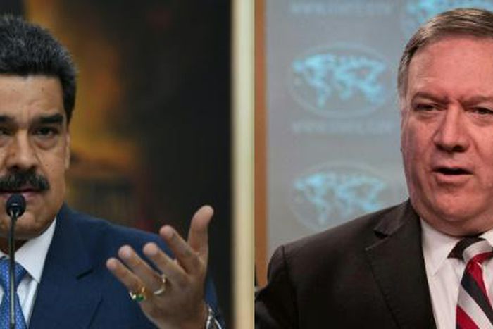 US Secretary of State Mike Pompeo (right) says that Washington still wants to remove Venezuelan President Nicolas Maduro (left)