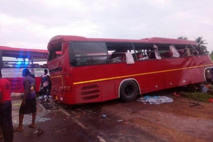 The survivors of the accident were rescued by the first responders from the Ghana Police Service, National Disaster Management Organisation (NADMO), and Ghana National Fire Service who rushed the injured to the Suhum Government Hospital for treatment a...