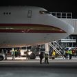 A Boeing 747 chartered to evacuate Americans from Wuhan, China, arrives in January 2020 at Ted Stevens Anchorage International Airport