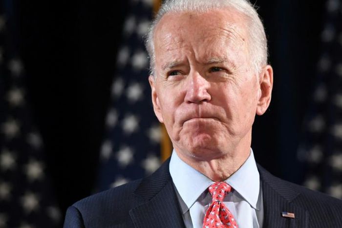 The US administration suggested that Joe Biden, the former vice president and likely challenger to Trump in November's election, call the president; pictured is a file photo taken on March 12, 2020