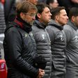 Liverpool manager Jurgen Klopp (2nd L) led tributes to the victims of the Hillsborough tragedy on Wednesday