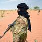 A Malian soldier patrols with French soldiers involved in the regional anti-insurgent Operation Barkhane in 2016 in Timbamogoye, Mali

France's Barkhane counter-terror mission comprises at least 3,500 soldiers deployed across five countries (Mauritania...