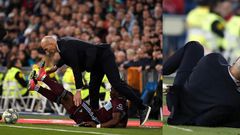 Ghana defender Joseph Aidoo mistakenly hacks down Zidane during La Liga game