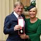 Kenny Dalglish with his wife Marina after being knighted in 2018