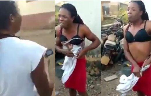‘Beautiful’ man who disguises and woks as female househelp is found out and undressed (video)