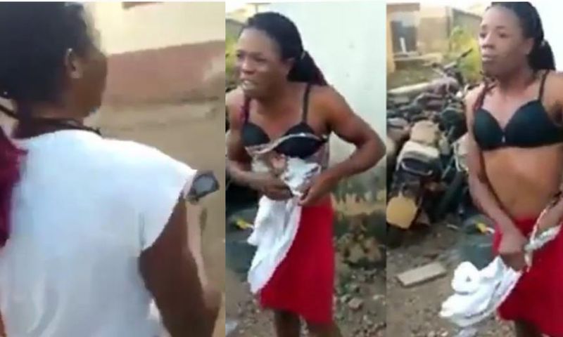 ‘Beautiful’ man who disguises and woks as female househelp is found out and undressed (video)