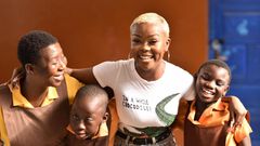 X Factor contestant Gifty Louise donates to Dzorwulu Special School