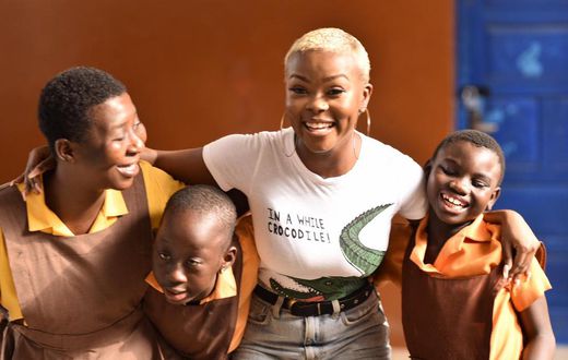 X Factor contestant Gifty Louise donates to Dzorwulu Special School