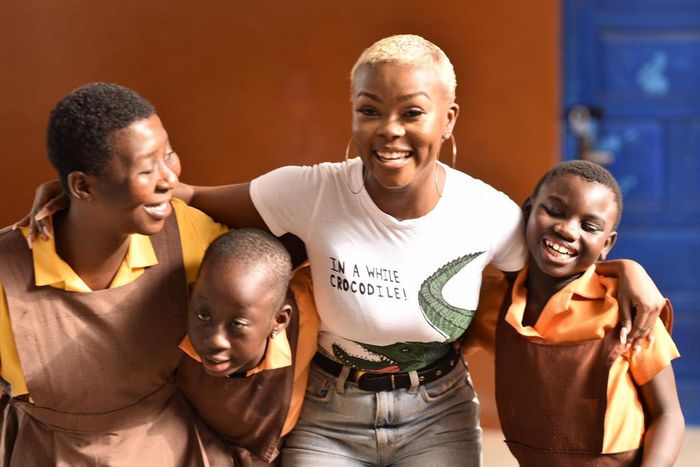 X Factor contestant Gifty Louise donates to Dzorwulu Special School