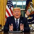 US President Donald Trump addresses the Nation from the Oval Office about the widening novel coronavirus (Covid-19) crisis