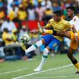 Uruguayan midfielder Gaston Sirino (L) of Mamelodi Sundowns is among the South Americans who play in the South African Premiership