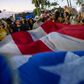 Protesters gather in front of Puerto Rico's Capitol against Governor Wanda Vazquez Garced and the government in San Juan after discovery of a warehouse filled with unused emergency supplies dating from Hurricane Maria in 2017