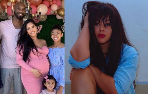 Kobe Bryant, wife  children and Nadia Buari