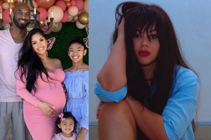 Kobe Bryant, wife  children and Nadia Buari