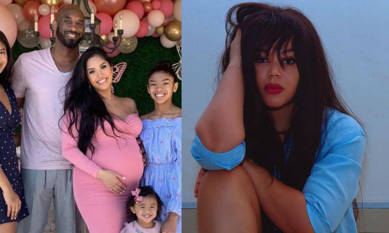 Kobe Bryant, wife  children and Nadia Buari