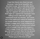 Lady narrates how a fully charged man lost erection and drove her out after seeing her saggy breasts
