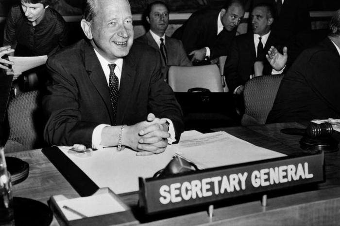 Only the second secretary-general in UN history, Dag Hammarskjold was killed along with 15 others on September 18, 1961 when their plane crashed in what was then known as Northern Rhodesia