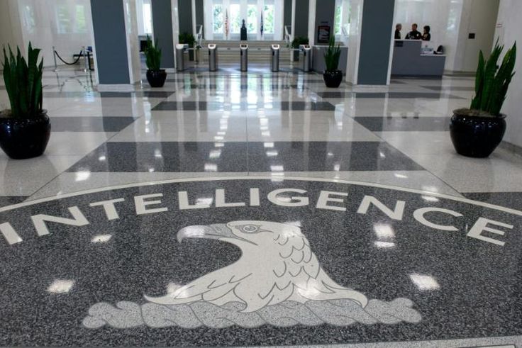 The Central Intelligence Agency (CIA) seal displayed in the lobby of CIA Headquarters in Langley, Virginia
