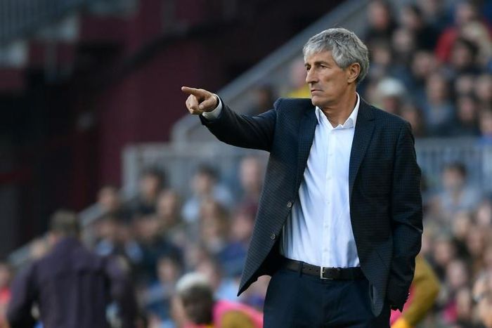 Quique Setien was appointed Barcelona coach in January.
