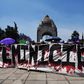 Women demanding an end to femicide protest in Mexico on International Women's Day