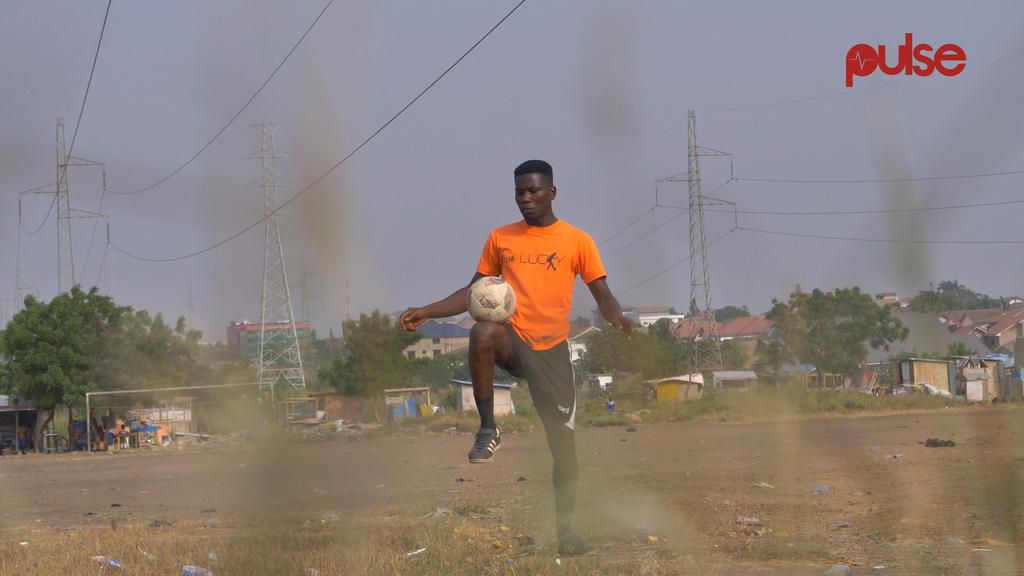 Lucky Sarpong got interested in freestyle football after watching his idols on YouTube