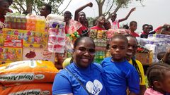 Gospel Musician, Gracee J celebrates birthday with kids at Remar Ghana Village Christian Rehabilitation Center