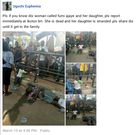 Little girl stranded at BRT station, sits ignorantly beside her mother’s dead body (photos)