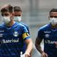 Gremio players wore masks in the build-up to the match against Sao Luiz