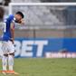 Brazil's Cruzeiro player Marquinhos Gabriel reacts during the Brazilian Championship football match against Palmeiras, in Belo Horizonte, Brazil, on December 8, 2019.Cruzeiro, one of the great clubs in Brazil, reached the last day of the Brasileirao in...