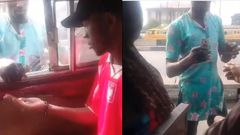 Driver’s mate gives sachet alcoholic drink to passengers for ‘compulsory’ hands sanitizing (video)