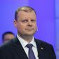 Lithuanian Prime Minister Saulius Skvernelis (pictured May 2019) said the country has decided to reinstate checks on its borders with Latvia and Poland, becoming the fifth nation to do so within the bloc's zone of free travel