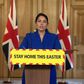 SOUNDBITE British Home Secretary Priti Patel announces another 917 deaths in hospital due to coronavirus, bringing the country's total toll close to 10,000.