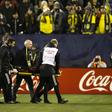 Injury blow: Josef Martinez of Atlanta United is stretchered off with a knee injury in the team's Major League Soccer season-opener against Nashville SC