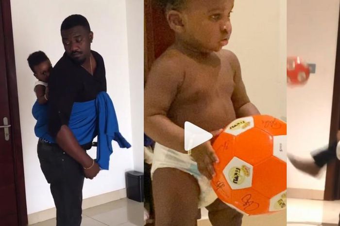 John Dumelo playing football with his son is the cutest thing you’ll see (Video)