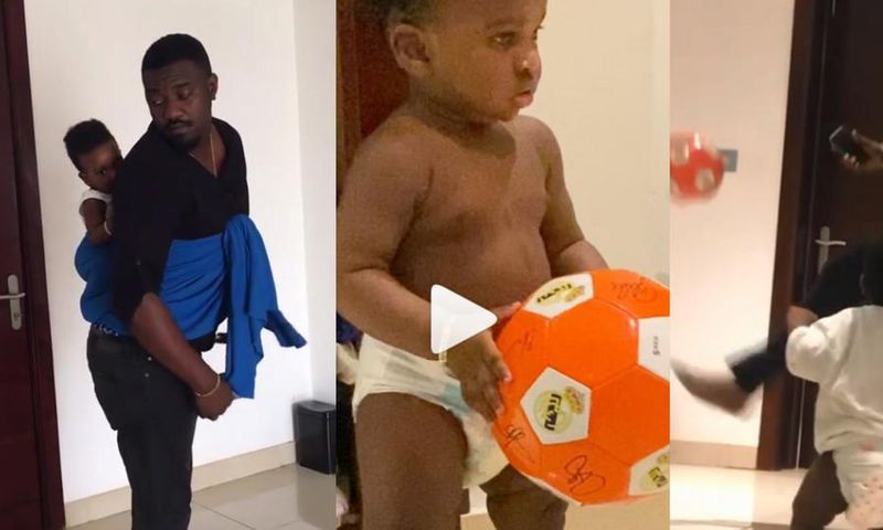John Dumelo playing football with his son is the cutest thing you’ll see (Video)