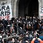 Musicians perform at the Paris Opera in support of the strike against President Emmanuel Macron's pension reforms.