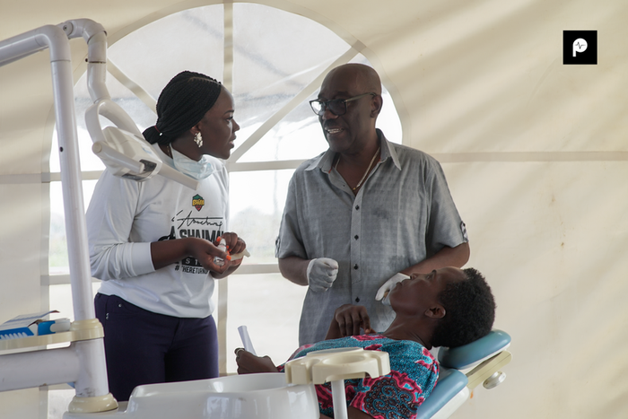 Dr Louisa Setakla and her father